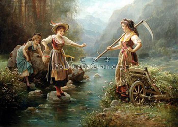 Across a stream - 汉斯·萨茨卡